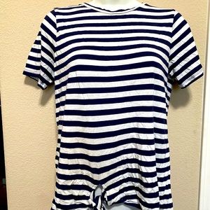 MICHAEL Michael Kors Striped Tie-Hem Top